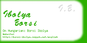 ibolya borsi business card